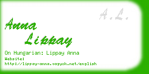 anna lippay business card